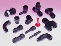 The PM Range of Metric-Size Fittings The PM Range of metric-size push-in fittings is offered for tube sizes 4mm O.D.