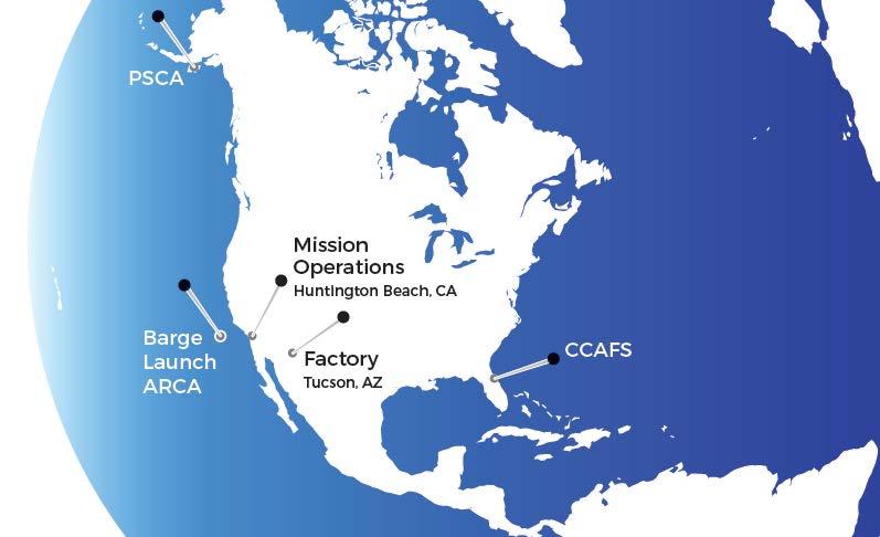 Operations & Mission Profiles Vector offers a wide range of orbital Inclination capability from various US launch sites. Mission operations and vehicle engineering are centered in Orange County, CA.