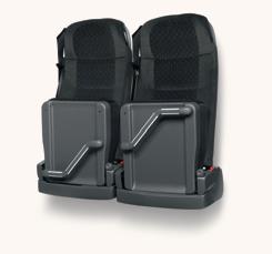 like a glove. And it is of course possible to individualise the seats in many different ways, e.g. with a swivel feature, airconditioning and your choice of material.