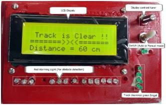5) Control Device: Control device is a part of anti-collision and embedded system. This device specially designed for loco pilot (which shown in Fig-5 and Fig-6).
