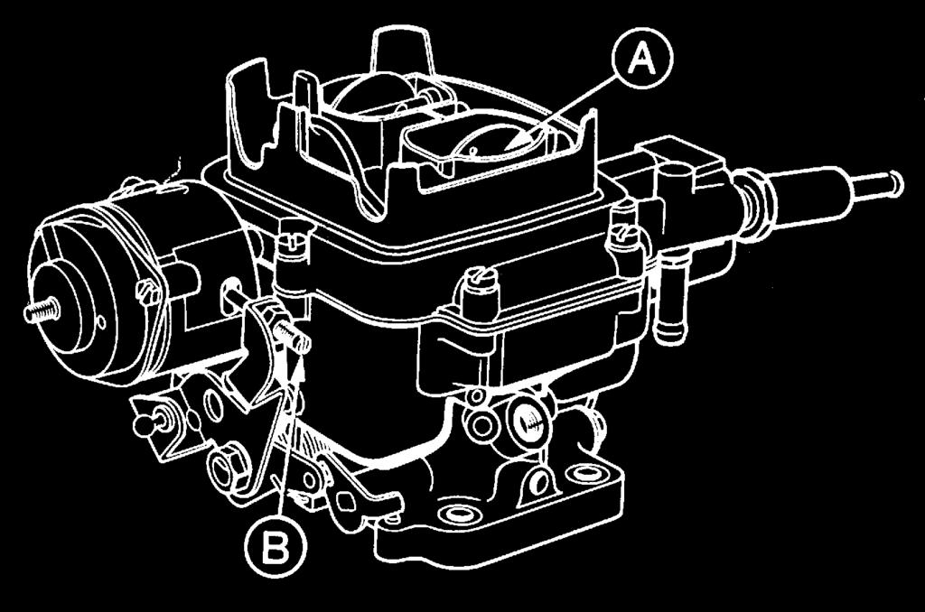 adjustment screw F Anti-run-on valve lead 4 Detach the anti-run-on valve lead at the carburettor end (see illustration).