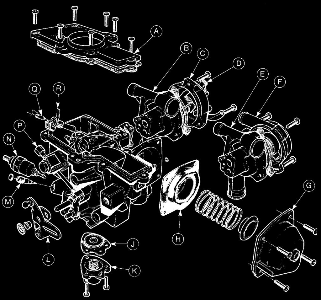 25 Disconnect the lead at the anti-run-on valve solenoid (see illustration). 26 Remove the four Torx type through-bolts securing the carburettor to the inlet manifold (see illustration).