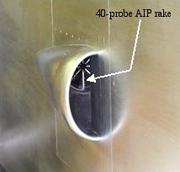 Figure 2.- Photograph of inlet model mounted on tunnel sidewall. Figure 3.- Photograph showing inlet installation from backside of sidewall (tunnel plenum wall removed).