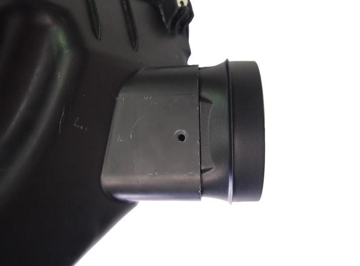 15mm (short side) down from the radius of the inlet as shown.