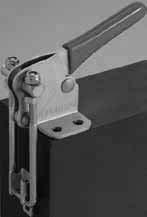 Series 40324 Supplied with latch plate These unique latch clamps are designed for enclosure applications where the clamps are perpendicular to the latches.