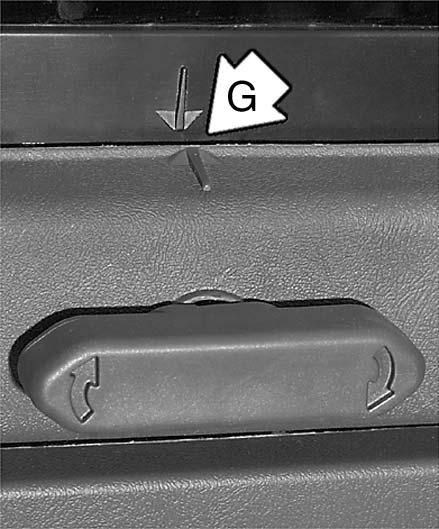 Be sure to align the rear glass side-to-side using the alignment arrows (G). 4.