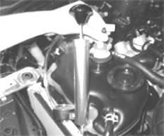 The fuse for the S281 water pump is located near the fuse box in the passenger side footwell, behind the kick panel. Check continuity at this fuse if the water pump is inoperative. Figure 96 5.