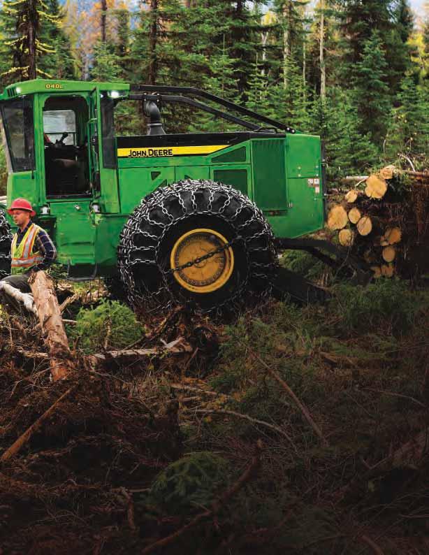 Ultimate Uptime In addition to the base John Deere ForestSight features, our dealers work with you to build an uptime package WKDWPHHWV\RXUVSHFLƟFQHHGVLQFOXGLQJ customized maintenance and repair