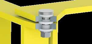 Vertical support spacing allows operator to withdraw