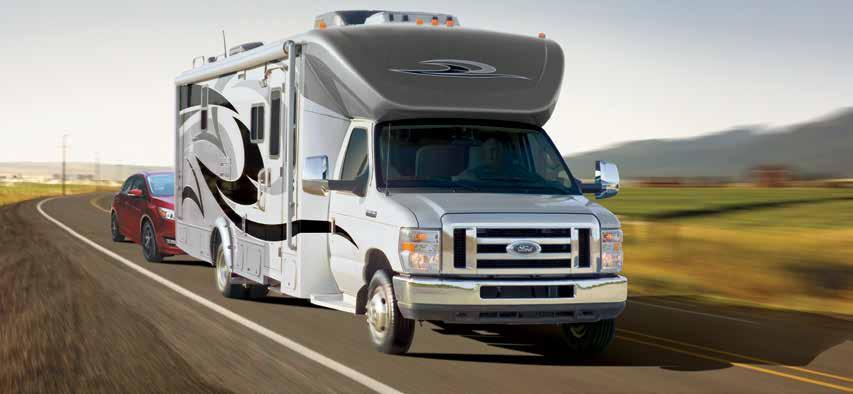 13 4WHEEL- DOWN TOWING. Many motorhome owners prefer the practicality of having another vehicle along when they travel.