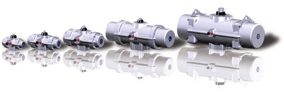 STAINLESS STEEL PNEUMATIC ACTUATORS TECHNICAL FEATURES Rotation Angle and Torques Stainless Steel actuators, 0º-90º rotation angle to Broad range of actuators, both in Double Acting and Spring