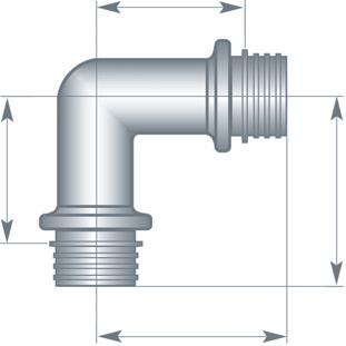 Compression connectors Coupling: equal, coupling: reduced, angle piece: 90 1.