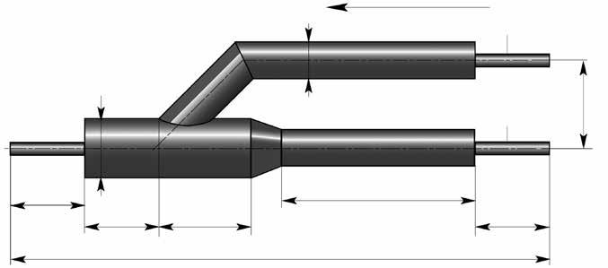 Y-pipe Heating, 6 bar 1.345 D UNO VL (flow) (right) VL (flow) (right) D C UNO RL (return) 300 C 250 250 +20 300 mind.