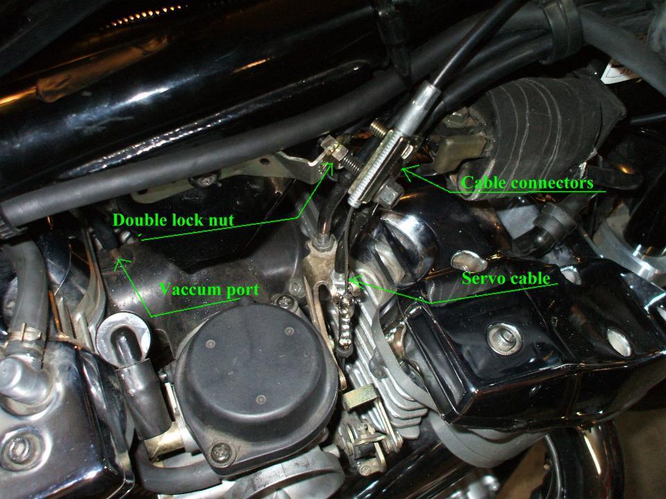 NOTES: Make sure there is no binding or interference between the throttle wire loop and the throttle cable.