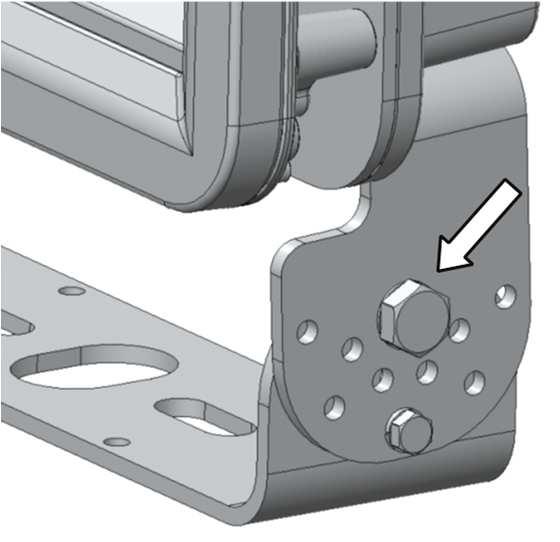 Secure the mounting bracket onto application surface by means of hole pattern on mounting bracket [Fig.
