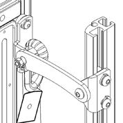 * The fitting () can be loosened for final adjustments. The seat can easily be removed by loosening the fingerscrew () and lifting the brace mounted on the fitting ().