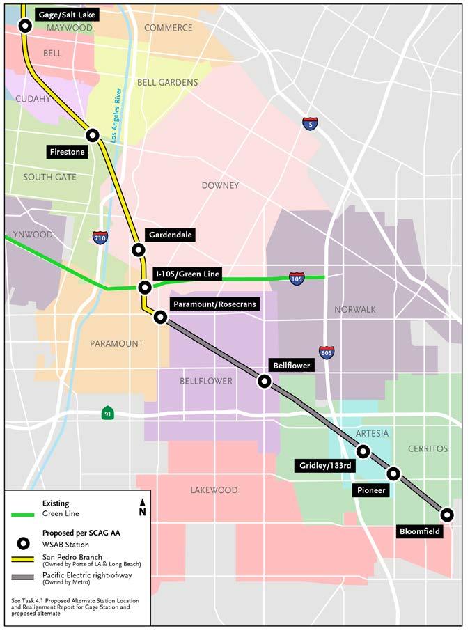 TRS Issue 1: Southern Terminus City of Cerritos requested: - To remove Bloomfield Station