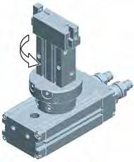 connection of Rotary Compact Module RCM-...-AP to Grippers allows air feed-through. Note: Check the position of the air feed-through ports on the rotary flange of the RCM.
