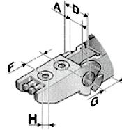 Consisting of: 1 piece with hole 1 piece with pin Screws and sliding blocks The chain brackets must be fastened using the