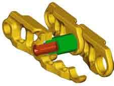 The non-bolt joint allows a change fro shipping to working width, or reverse, in less than a inute.
