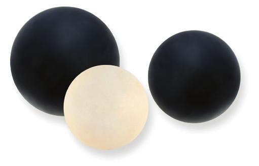 All of DSO rubber coated check balls are manufactured using a stainless steel
