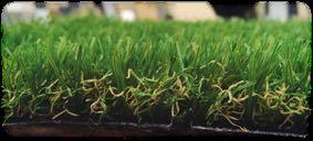 Artificial Grass Summer Pile Height: 25mm Stitch Rate: 3/8'', 16/10cm Backing Material: PE&PP7800 Straight yarn: Emerald Green + Dark Olive Green urly yarn: Green + Light Brown