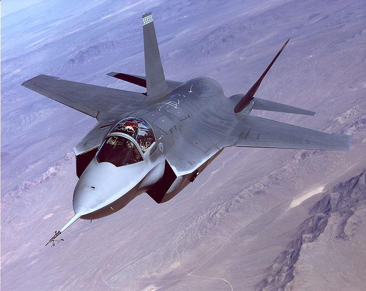 Fig. 99. A prototype of the F-35 Lightning II fifth generation stealth multi-role fighter.