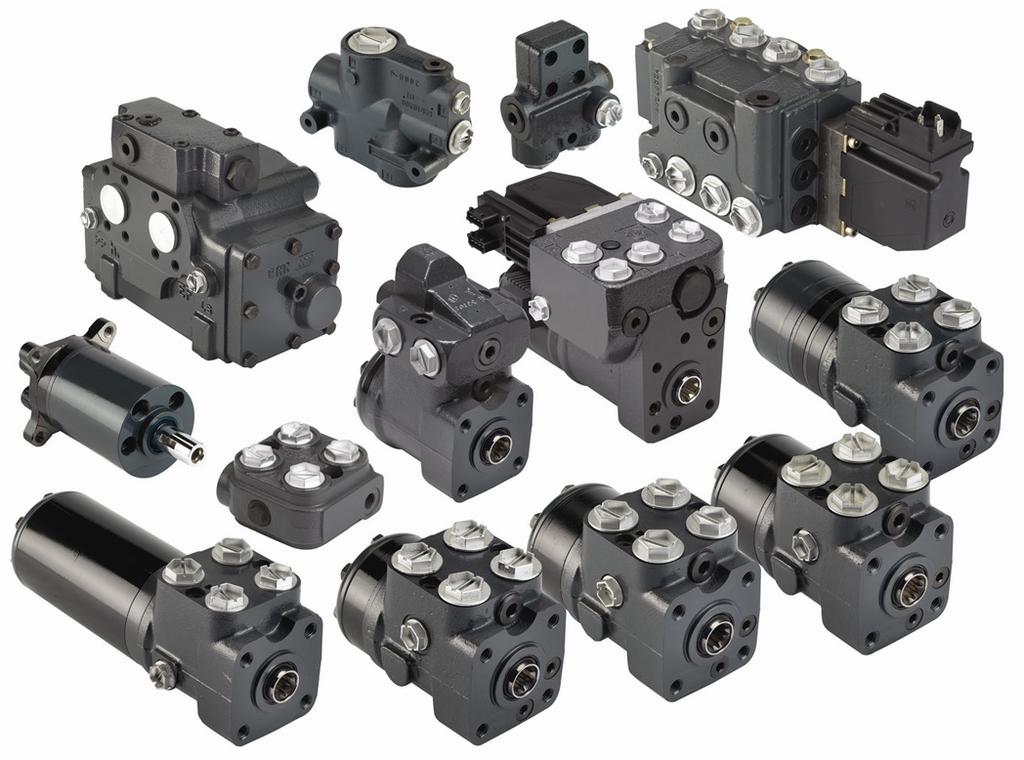 Sauer-Danfoss Steering Components Steering units (flow up to 100 l/min., system-pressure up to 210 bar.) Mini steering units Priority valves (flow up to 320 l/min.