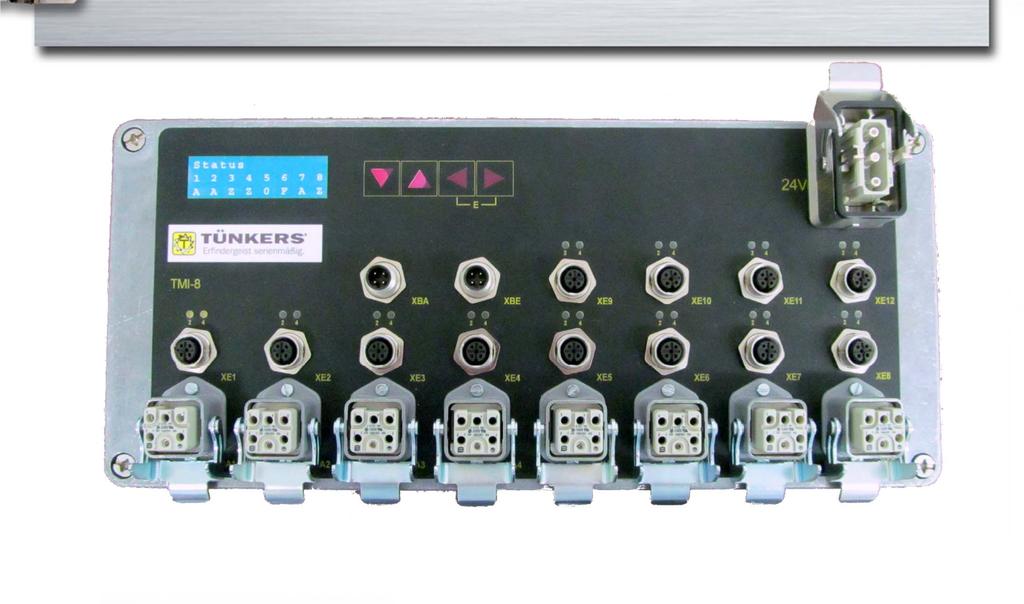Motor terminal Control unit for up to 8 clamps View of the new motor terminal Power connection E-clamp