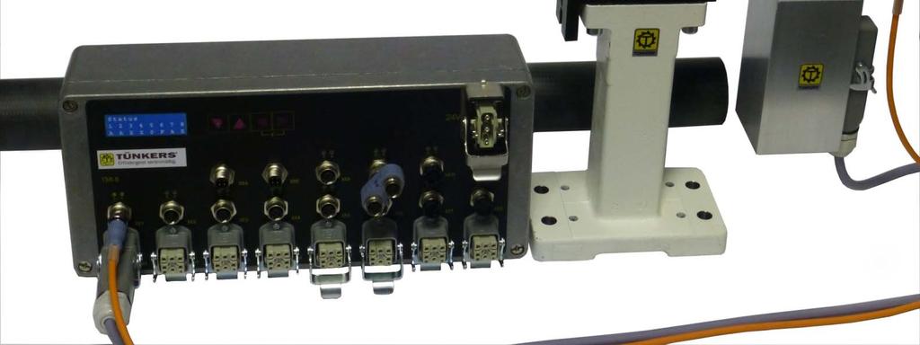 Motor terminal with connected E-clamp The clamps can be operated individually or in combination via the integrated bus interface (profibus, profinet, ethernet etc.).
