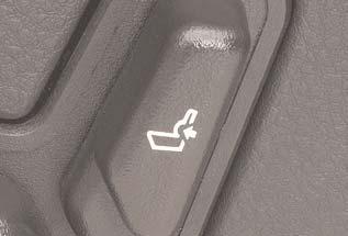 Seatback Latches: Fold the seatbacks forward by pushing the lever on the side of the seatback rearward and moving the seatback forward.