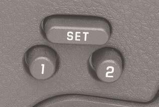 6 Getting to Know Your Memory Driver Seat (if equipped) the back of the keyless entry transmitter (1 or 2) corresponds to the number on the seat s memory controls.
