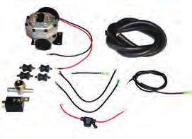 This kit includes an efficient electric pump, relay switch, distributor with vacuum switch, wiring, hoses and brackets. This system requires a 12V negative ground system for operation.