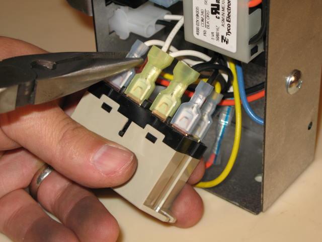 2. Remove all wires on the pump relay using needle-nose pliers.