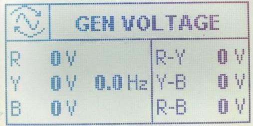 VOLTAGE Screen 3: ENGINE BATTERY Screen