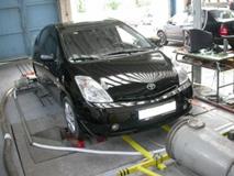 4. VEHICLE TESTING The main goal of the hybrid vehicle testing is to prove the new roller test bench equipment that ensures rotating of non-driven wheels at the same speed as the driven wheels.