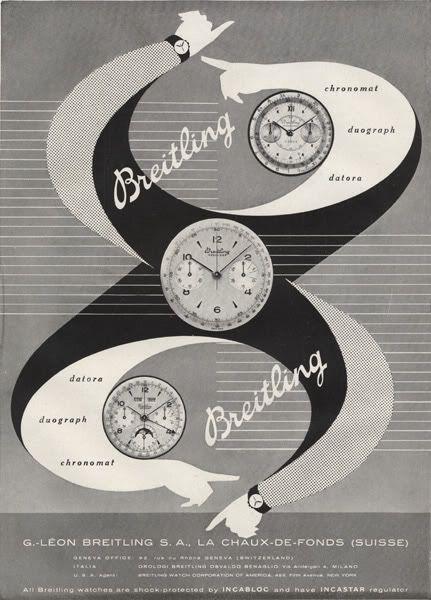 A 1950 advertisement for the Chronomat,
