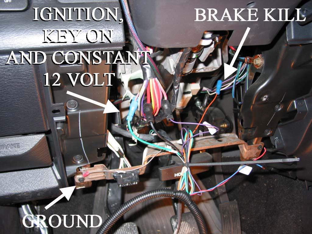 Brake Switch Connection (Anti-theft Protection/Timeout Cancellation) The connection of this wire to the vehicle is optional.
