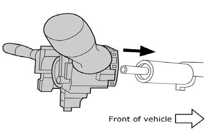 Fig. 36 34) Combination switch installation. a) Remove the connector from the back of the steering angle sensor. Remove the steering angle sensor as shown in Fig. 36. Replace any combination switch if it has been dropped or sustained an impact.