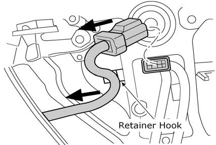 Fig. 40 38) Spiral cable installation. a) Make sure the spiral cable locator is still at 12 o'clock position.