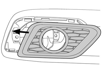 a) Install three (3) Torx screws removed earlier into locations inside wheel well as shown in Fig. 14. 12) Installing the LH fog lamp assy. a) Repeat steps 3-11 for LH side of the vehicle.
