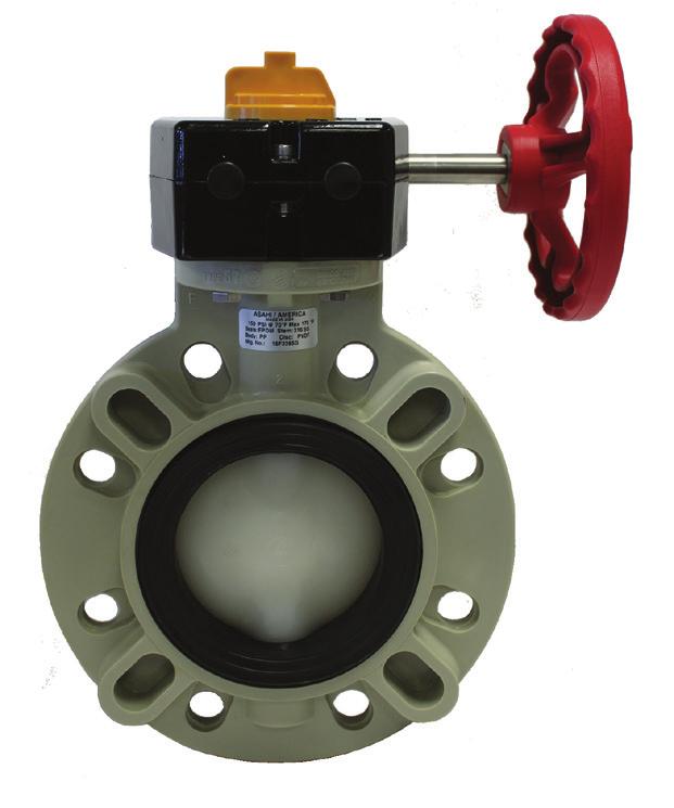 ød2 A1 ød3 H P.C.D. H1 H2 H3 ød C ød n- øh TYPE-57 GEAR BUTTERFLY VALVE Size Dimensions ANSI / PN 10 / 150 PSI mm inch d D D2 D3 H H1 H2 H3 A1 PP BODY AND DISC/EPDM Part Number 50 1-1/2 1.77 5.91 4.