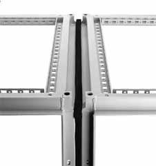 Rack Angles for Sloped Fronts Symmetrical Rack Angles have through-holes in mounting surfaces for mounting rack equipment. Angles are 14 gauge plated steel.