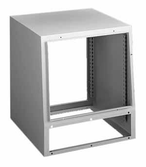 Sloped Front with Accessory Opening Enclosure is available in two heights: 500 mm and 700 mm. Upper front opening for door/cover options has a 5-degree slope.