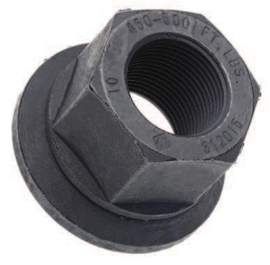 The wheel nut is designed to provide increased clamp force while maintaining optimized torque/tension, reducing operating costs with extended tire life and improved fuel economy.