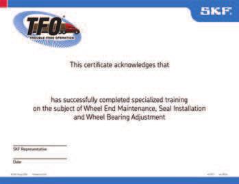 By providing detailed instructional materials and hands-on training to fleets and distributors alike, the TFO program has helped improve the overall productivity of both.