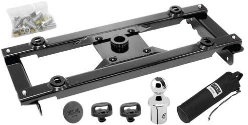 Reese Elite Under-bed Rails 28 years Custom-fit under-bed rail system Accepts Ford OEM-compatible gooseneck and 5 th wheel hitches "Power Puck" mounting system