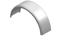 59 Tandem Smooth Aluminum Single Fenders ITEM# width length height style metal gauge finish Price TF962 7" 28" 10" Round Steel 16 smooth $16. 95 TF961 TF965 8" 27½" 10.
