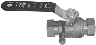 05/06/15 G8 Full Port - Compression w/ Drain Cap - Forged Brass Rated for cold water, oil & gas Blow-out proof stem Temperature Range: -30 to 150C (-22 to