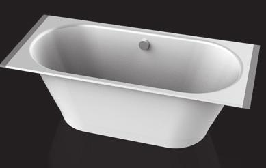 CAST STONE BATHTUBS In colours / In colours VARIO LONG 1600-1700x750 mm h= 620 mm Volume: 220 l